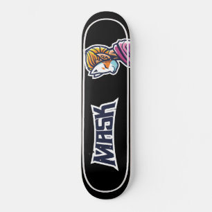 Japansk Skateboard, svart japansk Skateboard. Mini Skateboard Bräda 18,5 Cm