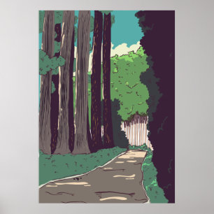 Japansk skog poster