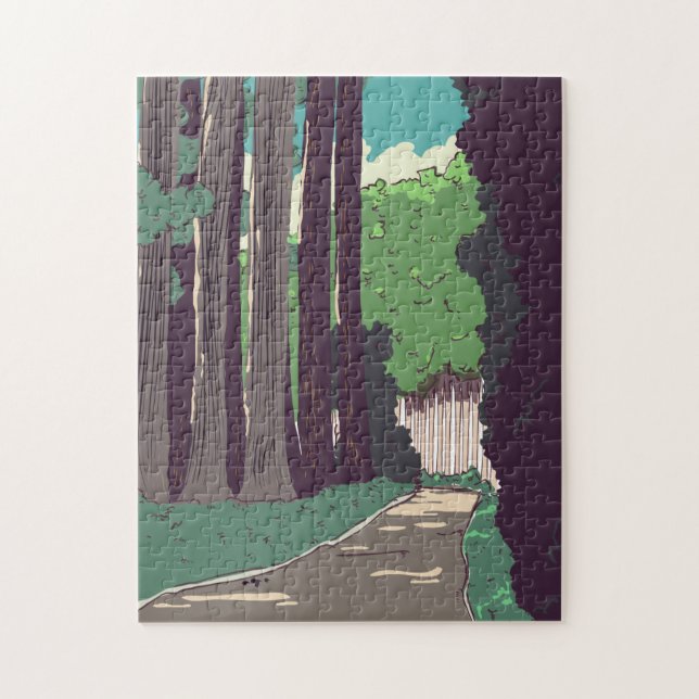Japansk skog pussel (Vertikal)