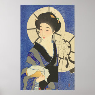 Japansk skönhet på Bathousen Poster