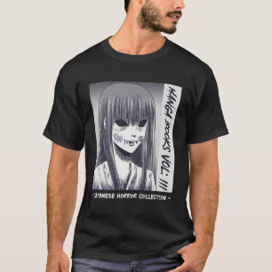 Japansk skräck Två Ansikte Yurei Bakemono Obake T Shirt