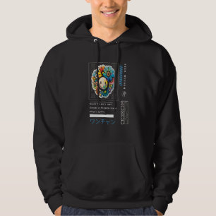Japansk slang Kidcore-estetisk blomma Hoodie