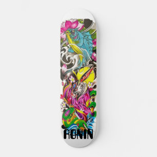 Japansk snake Rabbit Koi Flower Lotus Skateboard 