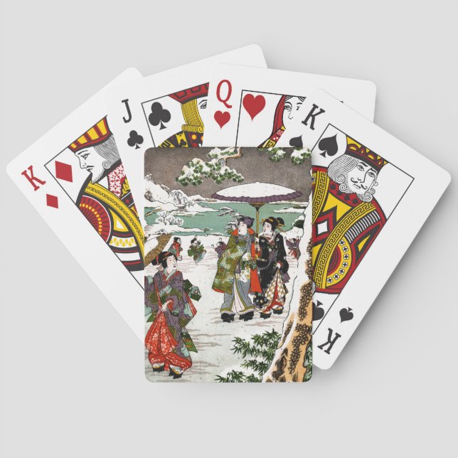 Japansk snutt spelkort (Baksidan)