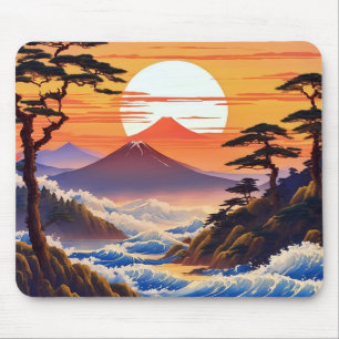 Japansk soluppgång - liggande musmatta