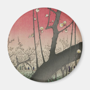 Japansk soluppgång plommon gods träd magnet