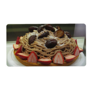Japansk spaghetti och jordgubbskädda fraktsedel