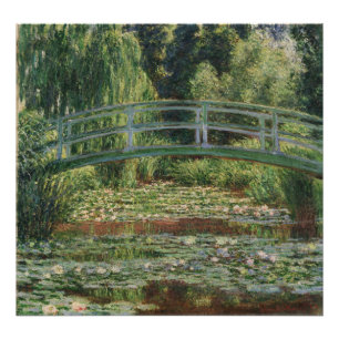 Japansk spång- och näckrosbassäng av Monet Fototryck