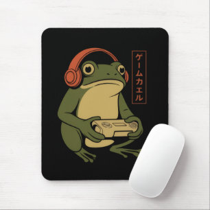 Japansk spelande groda rolig vintage spel musmatta