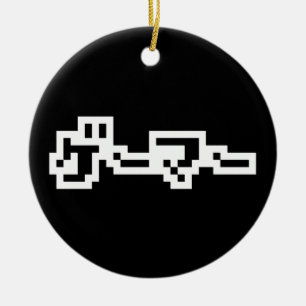 Japansk spelare ゲーマー Japan Språk Nihongo Julgransprydnad Keramik
