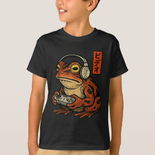 Japansk spelarfrosk konst män kvinnor pojkar rolig t shirt