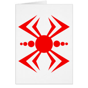 Japansk spider hälsningskort