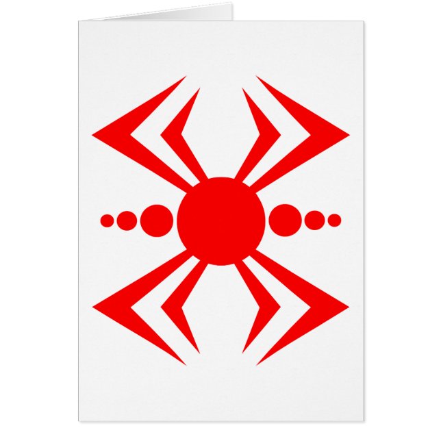 Japansk spider hälsningskort (Framsidan)