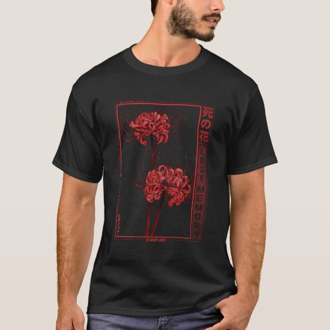 Japansk Spider Lily Soft Grunge Anime Aesthetic F T Shirt (Framsida)