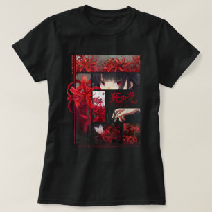 Japansk spindel Lilies Anime Flower Aesthetic T Shirt
