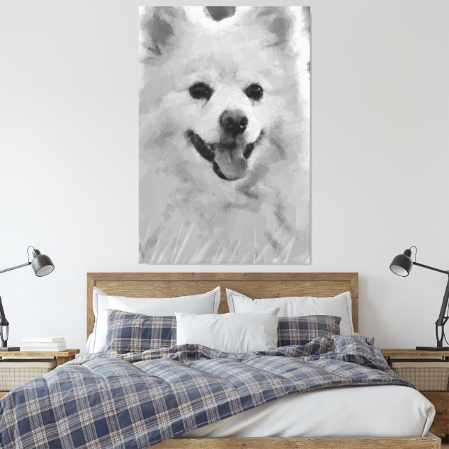 Japansk Spitz Canvastryck (Insitu (sovrum))