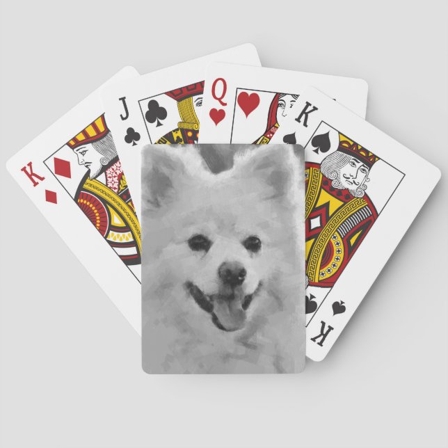 Japansk spitz casinokort (Baksidan)