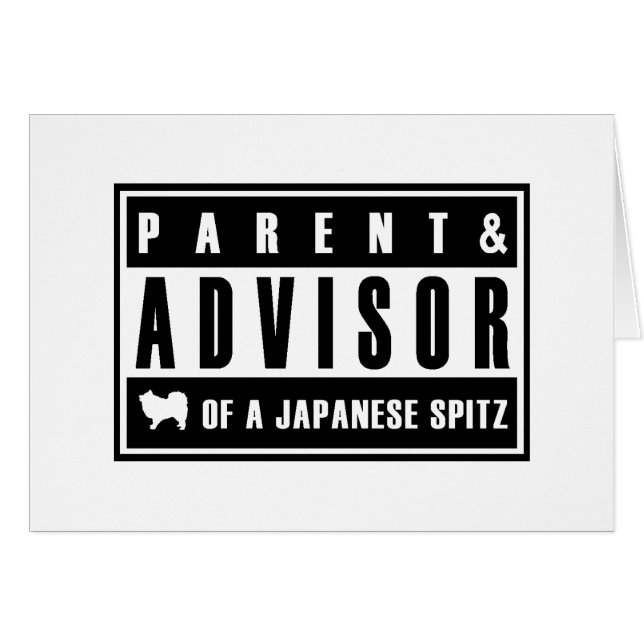 Japansk Spitz Hälsningskort (Framsidan Horizontal)