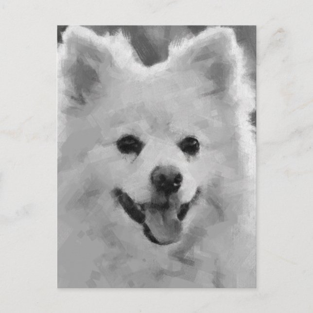 Japansk spitz helg vykort (Framsida)