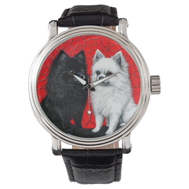 japansk spitz hund armbandsur (Framsida)