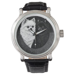 Japansk spitz hund Charmig husdjursras present Armbandsur