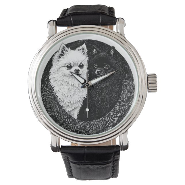 Japansk spitz hund Charmig husdjursras present Armbandsur (Framsida)