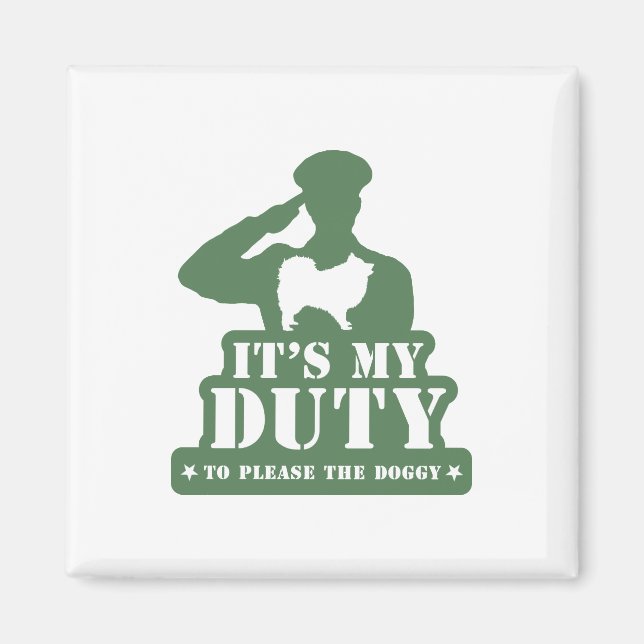 Japansk spitz magnet (Framsidan)