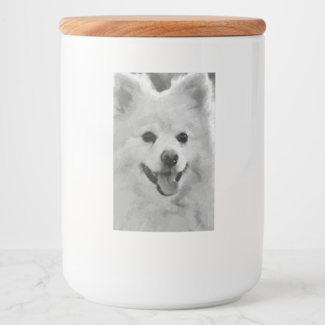 Japansk spitz mat etikett (Framsida)