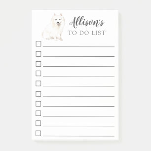 Japansk Spitz-Personlig att göra lista Post-it Block
