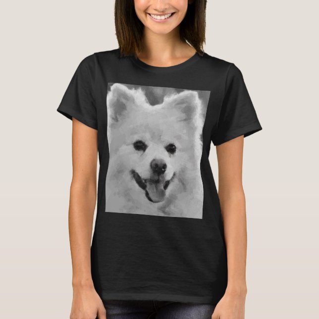 Japansk spitz t shirt (Framsida)