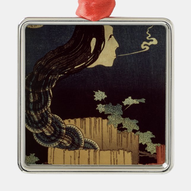 Japansk spöke julgransprydnad metall (Framsidan)