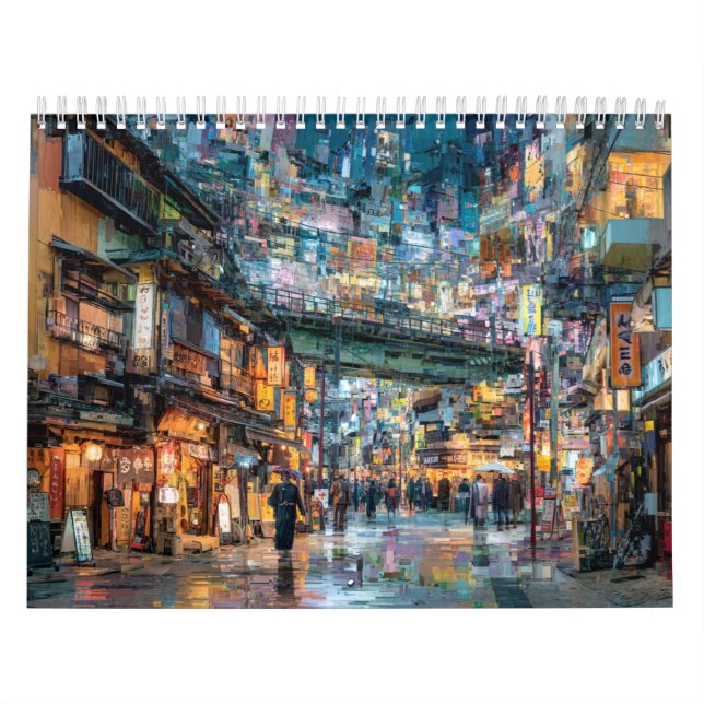 Japansk stadsbild | Tokyo Japan Stadsvägg Kalender (Omslag)