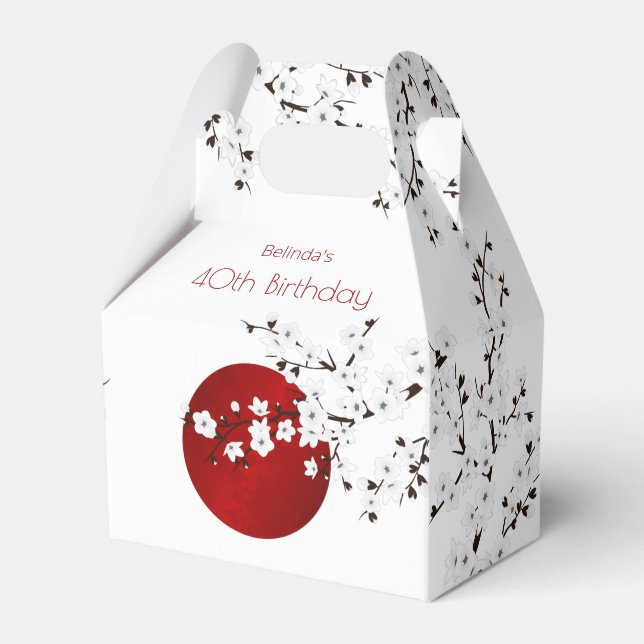 Japansk Stigning Sol Tack-födelsedag Presentaskar (Framsidan Sidan)