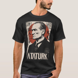 Japansk-Stil Atatürk | Turkiska Leader Art T Shirt