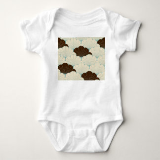 Japansk stil Bladigt Blått Kakel T Shirt