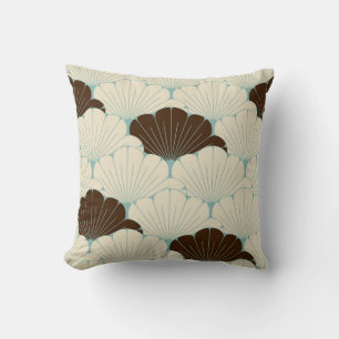 Japansk Stil Blue Foliage Tile Kudde