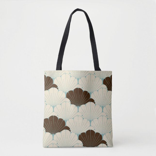 Japansk Stil Blue Foliage Tile Tygkasse (Framsida)