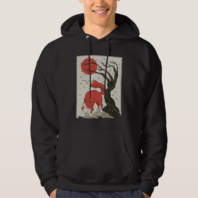 Japansk Stil Fox Hoodie (Framsida)