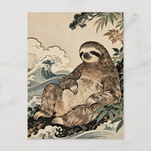 Japansk Stil Lutfisk Poster – Avslappnande Djurkon Vykort