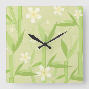 Japansk Stil-väggklocka Fyrkantig Klocka