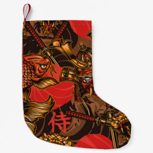 Japansk stil vintage sömlös mönster med samur liten julstrumpa
