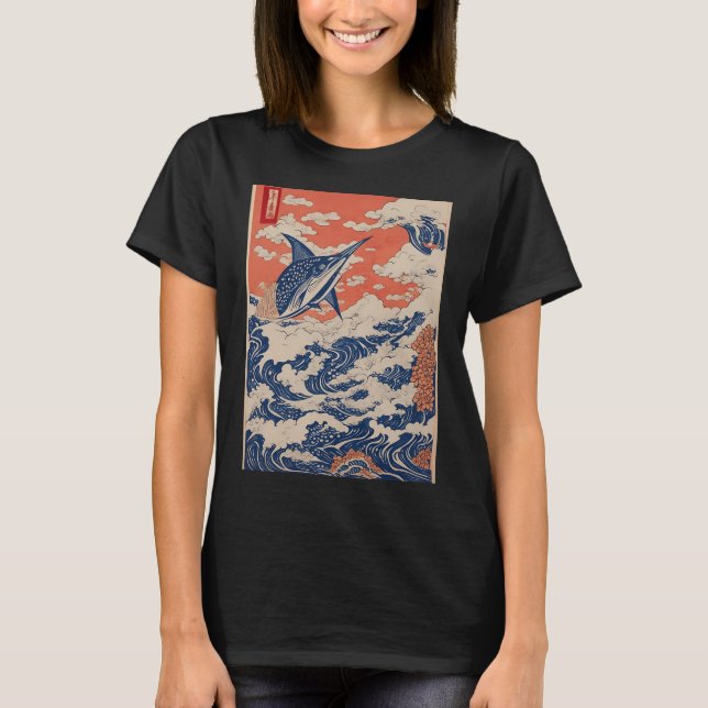 Japansk Stor Fisk T Shirt (Framsida)