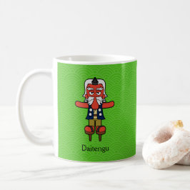 Japansk Stor Tengu-krigare: Tecknad Yokai Kaffemugg