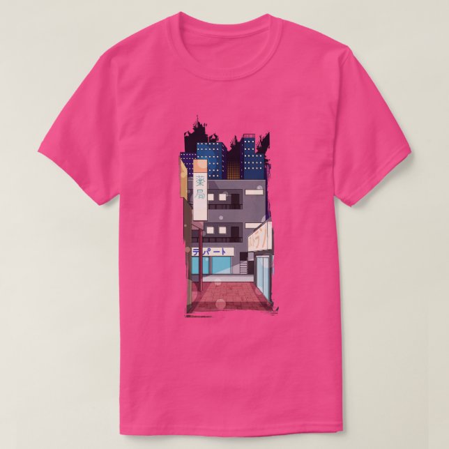 Japansk Street Tokyo Japan T Shirt (Design framsida)