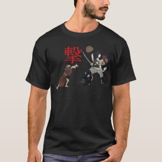 Japansk stridsscen – Vintage Samuraj T Shirt