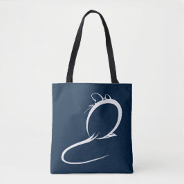 Japansk Sumi E Brushstroke Målningsmus Tygkasse