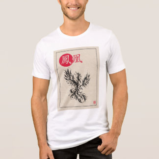 Japansk Sumi-e Fenix – Traditionell bläckkonst T Shirt