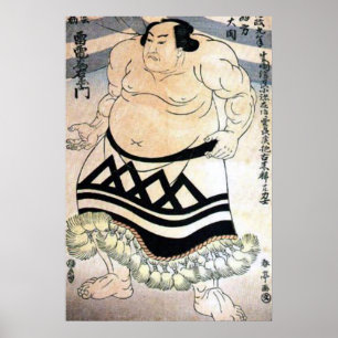 Japansk sumo-brottare poster