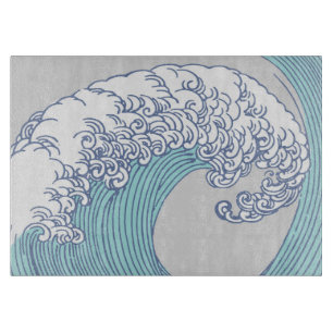 Japansk Surfa Wave Art Ocean Art