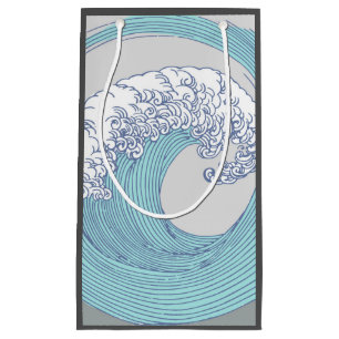 Japansk Surfa Wave Art Ocean Art